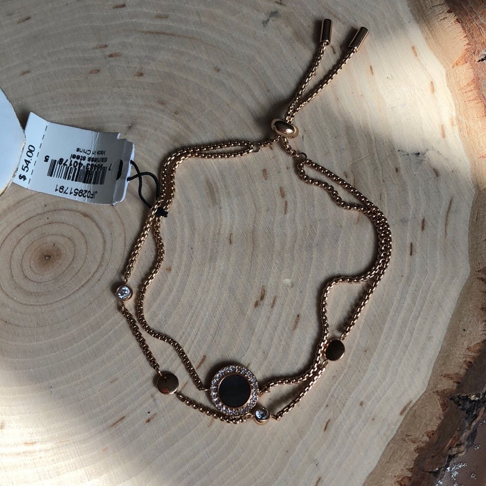 NWT FOSSIL ROSE GOLD DOUBLE STRAND BRACELET! - Picture 5 of 5